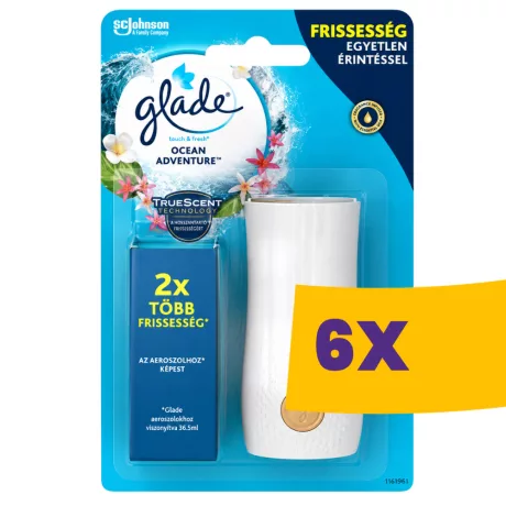 Glade Touch & Fresh Ocean Adventure légfrissítő készülék + 2 utántöltő (Karton - 6 db)