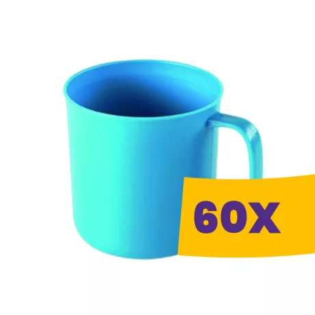 Műanyag füles bögre 250ml (Karton - 60 db)