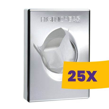 Intim higiéniai tasak, zacskó adagoló műanyag Krómozott (Karton - 25 db)