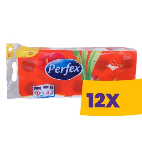 Perfex WC papír hófehér - 3 rétegű 10 tekercses (Karton - 12 csomag)