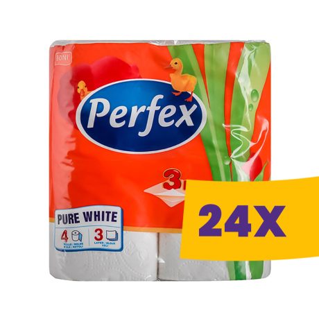 Perfex WC papír hófehér - 3 rétegű 4 tekercses (Karton - 24 csg)