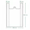 Ingvállas szatyor PLA biológiailag lebomló 30x50cm (Karton - 1000 db)