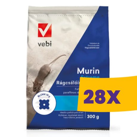 Murin Extreme rágcsálóirtó blokk 300g (Karton - 28 csomag)