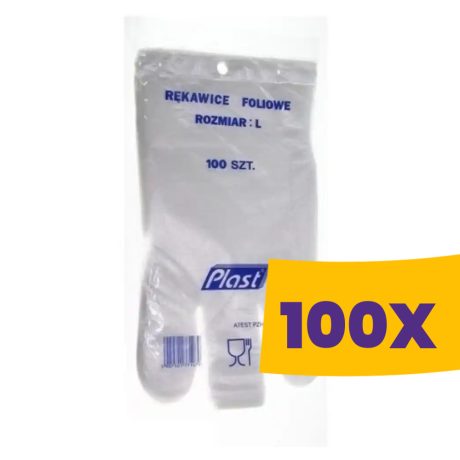 Mercator HDPE tűzött fóliakesztyű 100db (Karton - 100 csomag)