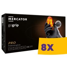   Mercator GoGrip Black púdermentes nitril védőkesztyű fekete 50db (Karton - 8 csomag)