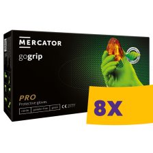  Mercator GoGrip Green púdermentes nitril védőkesztyű zöld 50db (Karton - 8 csomag)