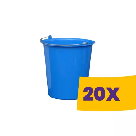 Műanyag vödör fém füllel 5L (Karton - 20 db)