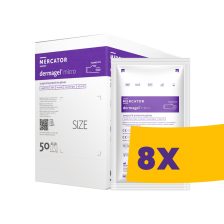   Mercator Dermagel Micro steril sebészeti púdermentes latex kesztyű precíziós eljárásokhoz barna 50 pár (Karton - 8 csomag)