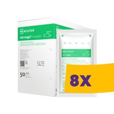   Mercator Dermagel Neopren steril púdermentes neoprén texturált, polimerizált kesztyű zöld 50 pár (Karton - 8 csomag)