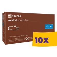   Mercator Comfort Powder-Free púdermentes latex vizsgálókesztyű 100db (Karton - 10 csomag)