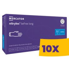   Mercator Nitrylex Befree Long púdermentes nitril hosszított vizsgálókesztyű lila 100db (Karton - 10 csomag)