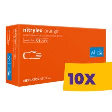   Mercator Nitrylex Orange púdermentes nitril vizsgálókesztyű narancssárga 100db (Karton - 10 csomag)