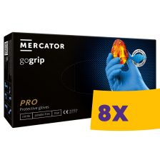   Mercator GoGrip Blue púdermentes nitril védőkesztyű kék 50db (Karton - 8 csomag)