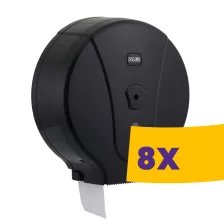   Vialli Maxi zárható toalettpapír adagoló Fekete 28cm átm. (Karton - 8 db)