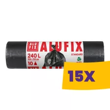   Alufix Standard szemeteszsák 240L - 100*125cm, 10db/tek (Karton - 15 tekercs)