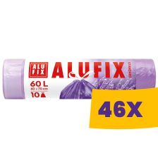   Alufix levendula illatú zárószalagos szemeteszsák 60L - 60*70cm, 10db/tek (Karton - 46 tekercs)