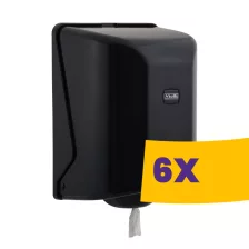   Vialli Feedpoint laponkénti adagolású tekercses kéztörlő adagoló Fekete 19cm átm. (Karton - 6 db)