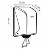 Vialli Feedpoint laponkénti adagolású tekercses kéztörlő adagoló Fekete 19cm átm. (Karton - 6 db)