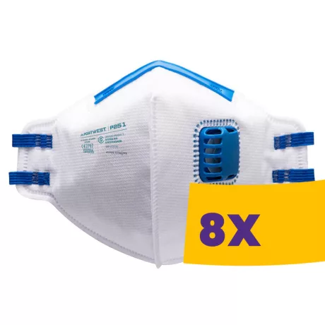 Portwest P251 FFP2 Kagylós szelepes pormaszk 20db (Karton - 8 csomag)