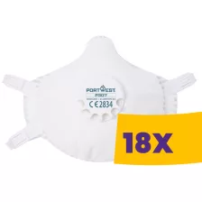   Portwest P307 FFP3 Ultimate újrafelhasználható kompakt légzőkészülék 5db (Karton - 18 csomag)