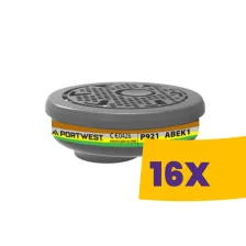   Portwest P921 ABEK1 kombinált gázszűrőbetét bajonett csatlakozás 6db (Karton - 16 csomag)