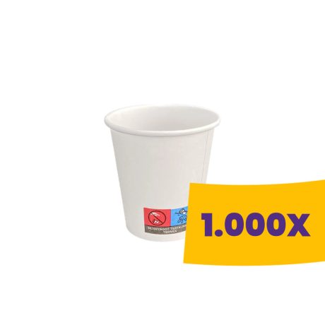 Papírpohár fehér - 60mm 100ml (Karton - 1000 db)