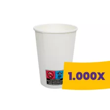 Papírpohár fehér - 80mm 300ml (Karton - 1000 db)
