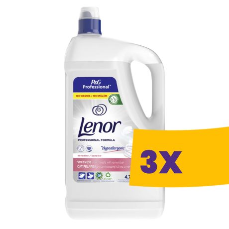 Lenor Professional öblítő Sensitive - 190 mosás 4,75L (Karton - 3 db)