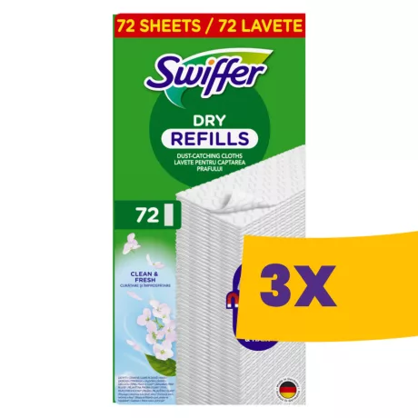 Swiffer Sweeper száraz padlótörlő kendő utántöltő 72db (Karton - 3 csomag)