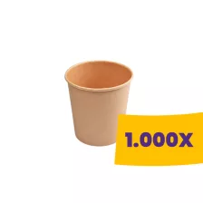 Papírpohár kraft - 62mm 100ml (Karton - 1000 db)