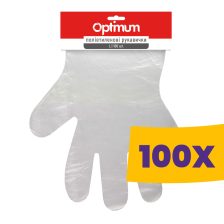   Tűzött fóliakesztyű HDPE L méret 100db (Karton - 100 csomag)