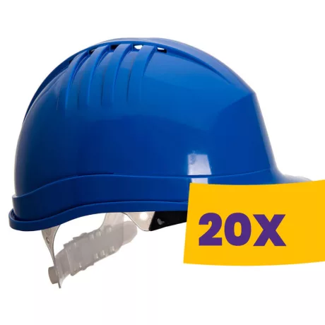 Portwest PS60 Expertline védősisak csúszózárral kék (Karton - 20 db)