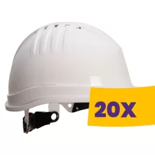   Portwest PS62 Expertline védősisak csúszózárral fehér (Karton - 20 db)