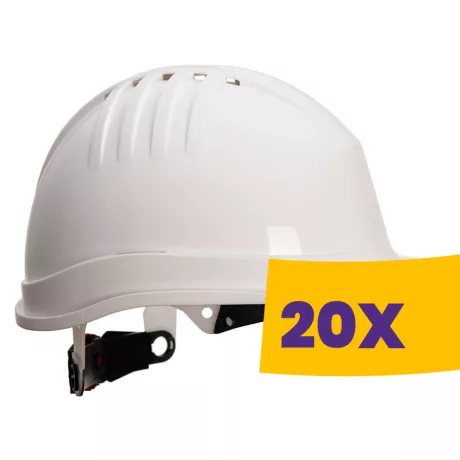 Portwest PS62 Expertline védősisak csúszózárral fehér (Karton - 20 db)