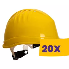   Portwest PS62 Expertline védősisak csúszózárral sárga (Karton - 20 db)