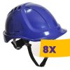 Portwest PW54 Endurance Plus védősisak látómezővel kombinálva kék (Karton - 8 db)