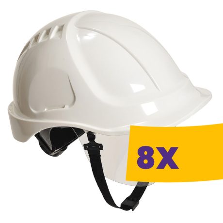 Portwest PW54 Endurance Plus védősisak látómezővel kombinálva fehér (Karton - 8 db)