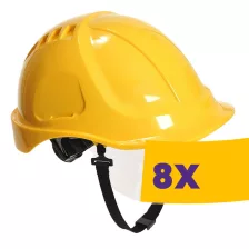   Portwest PW54 Endurance Plus védősisak látómezővel kombinálva sárga (Karton - 8 db)