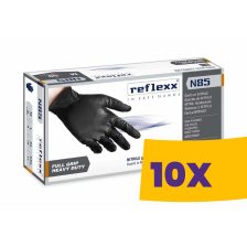   Reflexx Full Grip N85 extra vastag púdermentes nitril gumikesztyű fekete 50db (Karton - 10 csomag)