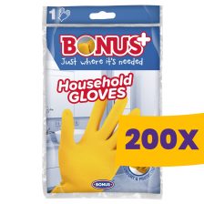 Bonus háztartási gumikesztyű (Karton - 200 pár)