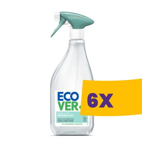 Ecover Windows & Glass ablak- és üvegtisztító spray Zöld tea&Grapefruit 500ml (Karton - 6 db)