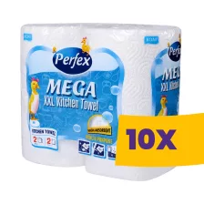   Perfex Mega XXL konyhai törlőkendő - 2 rétegű, 2 tekercs (Karton - 10 csomag)