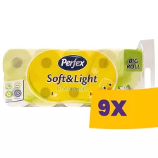   Perfex Soft&Light Big Roll WC papír Kamilla - 3 rétegű, 10 tekercs (Karton - 9 csomag)