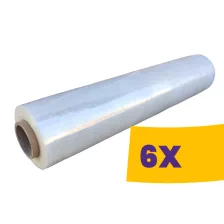   Kézi stretch fólia Átlátszó - 23mic, 50cm, 300m, 3kg/tek (Karton - 6 db)