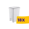 Slim pedálos szemetes Fehér 10L (Karton - 18 db)