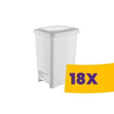 Slim pedálos szemetes Fehér 10L (Karton - 18 db)
