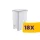 Slim pedálos szemetes Fehér 10L (Karton - 18 db)