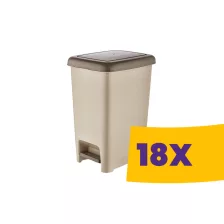 Slim pedálos szemetes Homok 10L (Karton - 18 db)