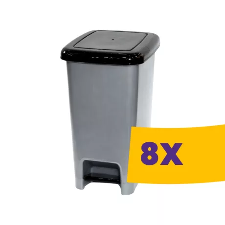 Slim pedálos szemetes Antracit 25L (Karton - 8 db)