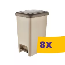 Slim pedálos szemetes Homok 25L (Karton - 8 db)